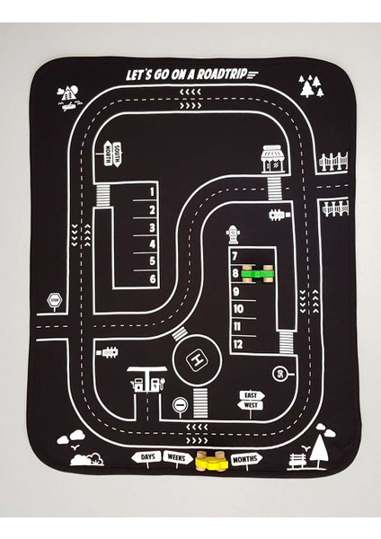 Roadtrip  Pamuklu Bebek Anı Battaniyesi & Oyun Matı 70CM x 90CM