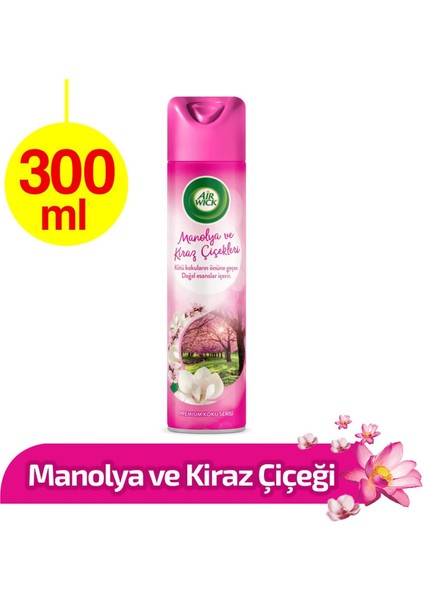 Airwick Aerosol Manolya ve Kiraz Çiçekleri 300 ml