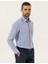 Erkek Mavi Slim Fit Armürlü Gömlek 50255245-VR036 3