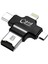 Type-C Lightning Micro USB Telefonlar Için Microsd Kart Okuyucu Flash Adaptör AL2744 Siyah 1