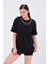 Siyah Zincir Detaylı Oversize T-Shirt 2