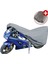 Kral Motor Kr-25 Ava 5000 Gri Arka Çantalı Miflonlu Motosiklet Brandası 1