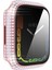 Pırlanta Pc + Temperli Cam Watch Uyumlu Kılıf Apple Watch Uyumlu Series 7 45MM Pembe (Yurt Dışından) 4