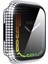 Pırlanta Pc + Temperli Cam Watch Uyumlu Kılıf Apple Watch Uyumlu Series 7 45MM Siyah (Yurt Dışından) 4