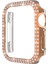 Çift Sıra Pırlanta Pc Watch Uyumlu Apple Watch Uyumlu Series 7 45MM Gül Altın (Yurt Dışından) 1