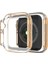 Çift Sıra Pırlanta Pc Watch Uyumlu Apple Watch Uyumlu Series 7 45MM Gül Altın (Yurt Dışından) 4