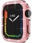Çift Sıra Pırlanta Pc Saat Kılıf Apple Watch Uyumlu Series 7 45MM Pembe (Yurt Dışından) 3