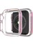 Çift Sıra Pırlanta Pc Saat Kılıf Apple Watch Uyumlu Series 7 45MM Pembe (Yurt Dışından) 4