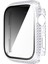Pırlanta Pc + Temperli Cam Saat Kılıf Apple Watch Uyumlu Series 7 41MM Gümüş (Yurt Dışından) 1