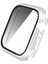 Pırlanta Pc + Temperli Cam Saat Kılıf Apple Watch Uyumlu Series 7 41MM Gümüş (Yurt Dışından) 2