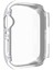 Pırlanta Pc + Temperli Cam Saat Kılıf Apple Watch Uyumlu Series 7 41MM Gümüş (Yurt Dışından) 3