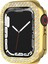 Galvanik Pc Çift Satırlar Pırlanta Koruyucu Kılıf Apple Watch Uyumlu Series 7 45MM Altın (Yurt Dışından) 1