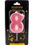 Simli Pembe Rakam Mum-8 1