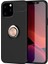 Apple iPhone 12 Pro Max Kılıf Yüzüklü Silikon Range - Siyah-Gold 1