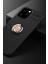 Apple iPhone 12 Pro Max Kılıf Yüzüklü Silikon Range - Siyah-Gold 2