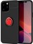 Apple iPhone 12 Pro Max Kılıf Yüzüklü Silikon Range - Siyah-Kırmızı 1