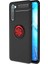 Oppo A91 / Reno 3 Kılıf Yüzüklü Silikon Range - Siyah-Kırmızı 1