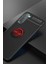 Oppo A91 / Reno 3 Kılıf Yüzüklü Silikon Range - Siyah-Kırmızı 4