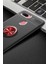 Oppo A5S Kılıf Yüzüklü Silikon Range - Siyah-Kırmızı 2