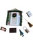 Dollhouse Bahçe Kapı Noel Ağacı Süpürge Kova 1:12 Ölçekli Ev Dekor Işık Ahşap (Yurt Dışından) 1