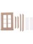 1/12 Dollhouse Minyatür Boyasız Ahşap 6 Bölme Pane Pencere Çerçevesi Dıy Aksesuar (Yurt Dışından) 3