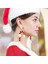 Örgü Küpe Noel Serisi Bohemian Noel Baba Hediyeler Festival Kadınlar Için Kırmızı Baston (Yurt Dışından) 2