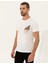Erkek Ekru Slim Fit Bisiklet Yaka Tişört 50249690-VR019 3