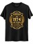 Vintage Gold Awesome Series February 1974 Siyah Tshirt 1