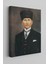 Atatürk Portre Tablosu Mustafa Kemal Atatürk Dikdörtgen Dekoratif Kanvas Tablo 3