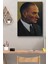 Atatürk Portre Tablosu Mustafa Kemal Atatürk Dikdörtgen Dekoratif Kanvas Tablo 1