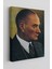 Atatürk Portre Tablosu Mustafa Kemal Atatürk Dikdörtgen Dekoratif Kanvas Tablo 3