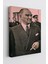 Atatürk Portre Tablosu Mustafa Kemal Atatürk Dikdörtgen Dekoratif Kanvas Tablo 3