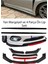 Fiat Punto Classic 2003-2010 F30 Düz Yan Marşpiyel Eki + 4 Parça Kırmızı Ön Ek Piano Black Bodykit Set 1