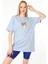 Marshmallow Baskılı Oversize Pamuklu T-Shirt AC-Y38374LNS 2