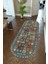 Yolluk Kilim Desenli Otantik Lacivert Kaymaz Kesme Yıkanabilir Ince Dijital Baskı Koridor Halısı 1