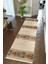 Yolluk Kilim Desenli Otantik Bej Kaymaz Kesme Yıkanabilir Ince Dijital Baskı Koridor Halısı 1