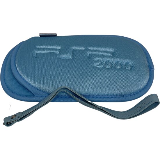 Yues Psp 2000/3000 Soft Çanta Kılıf + Bileklik Mavi (Psp 2000/3000 Uyumlu)