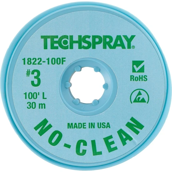 Techspray 1822-100F Lehim Alma Teli Yeşil (1,9MMX30,5M) No-Clean