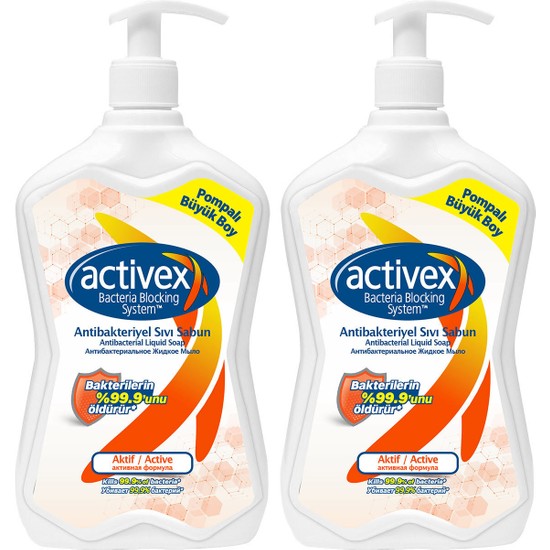 Activex Antibakteriyel Sıvı Sabun Aktif 2x700ml