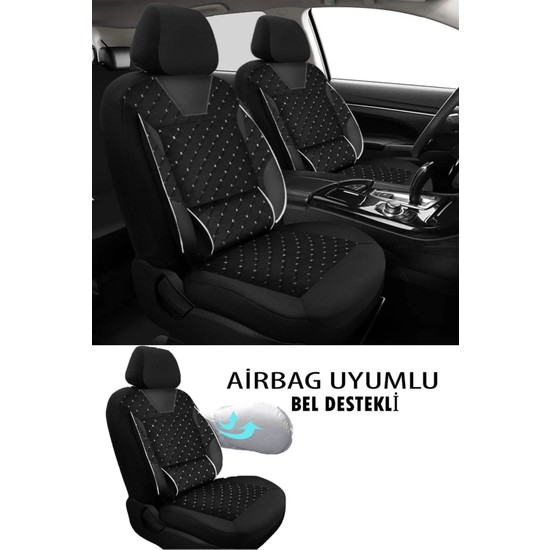 Wondi Renault Toros Uyumlu Koltuk Kılıfı TDesign SiyahGri Fiyatı