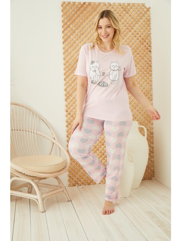 Pijama City Kadın Desenli Mevsimlik - Yazlık Pijama Takımı