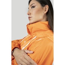 Pua Fashion Orange Kalpli Kapşonlu Trench