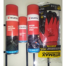 Würth Hızlı Motor Temizleme+Araç Içi Temizleme+Klima Temizleme+Eldiven Set  Yeni Ürün Würth Set