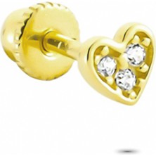 Glorria Altın Kalp Helix Piercing