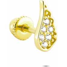 Glorria Altın Melek Kanadı Helix Piercing
