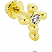 Glorria Altın Tektaş Helix Piercing