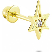 Glorria Altın Kutup Yıldızı Helix Piercing