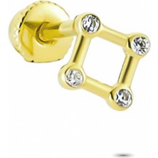 Glorria Altın Geometrik Helix Piercing