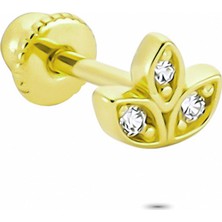 Glorria Altın Çiçek Helix Piercing