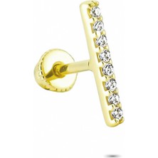 Glorria Altın Çizgi Helix Piercing